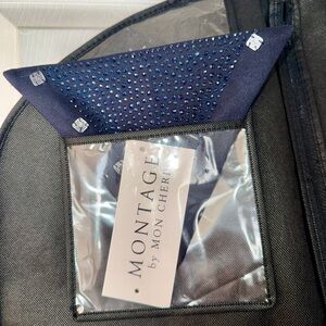 Montage by Mon Cheri Blue Embellished Shawl